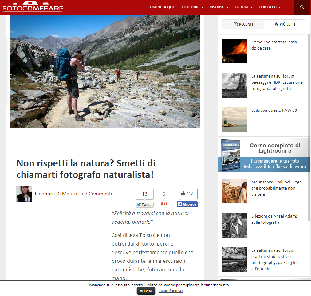 Foto come fare articolo